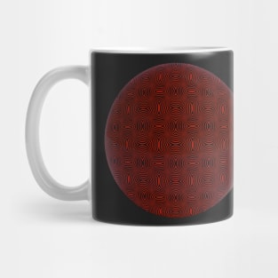 Swirl - Red  on Black Ink Mug